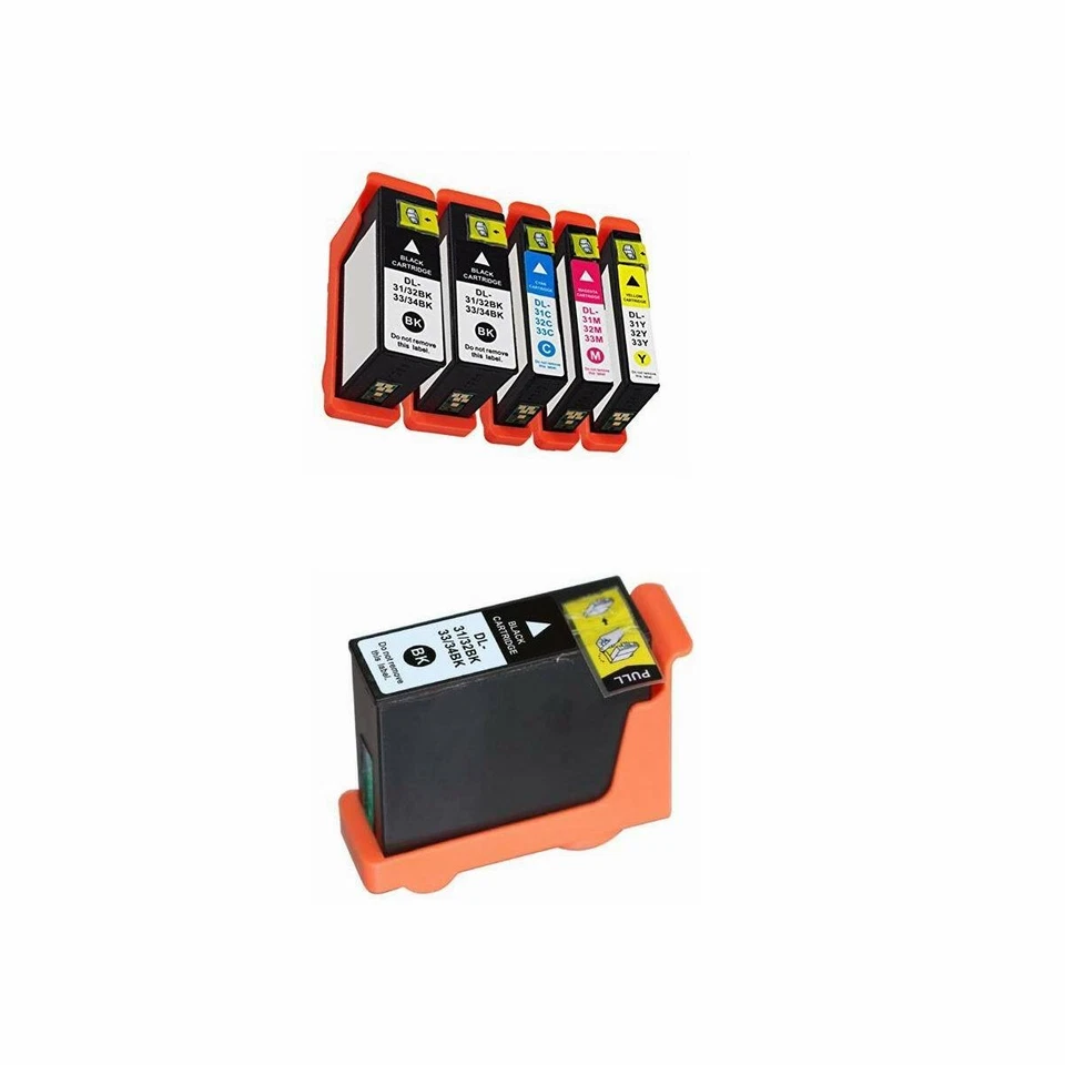 Compatible Ink Cartridges For Dell All-in-One V725W V525W Series 31 32 33 34 XL - Image 1 of 1