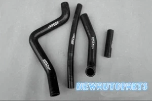 Black Silicone Radiator Hose For 1999-2002 Kawasaki KX125 KX 125 2000 2001 New - Picture 1 of 9