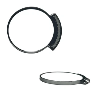 Mineral Crystal Diesel Round Flat One Wing Black Trim w/White (46.5×41.2×3.1)mm - Picture 1 of 1