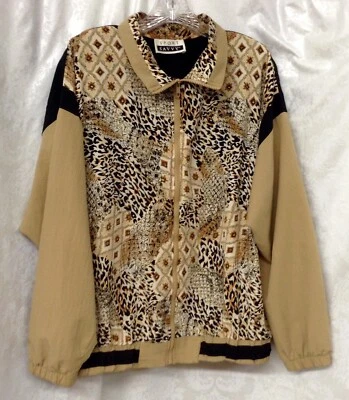 Animal Print Womens Sport Savvy Lightweight Jacket, Size PL - Image 1 of 4