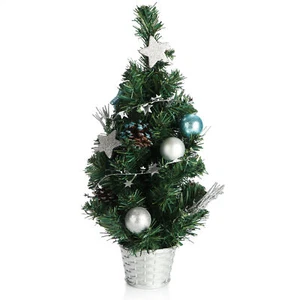 Künstlicher Weihnachtsbaum mit Christbaumkugeln - Geschmückter Tannenbaum - 45cm - Bild 1 von 7