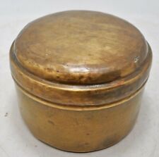 Antique Brass Round Chapati Bread Food Box Original Old Hand Crafted