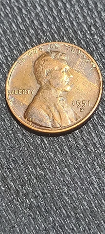 1951 D Wheat Back Penny One Cent US Coin  Double Die Cover