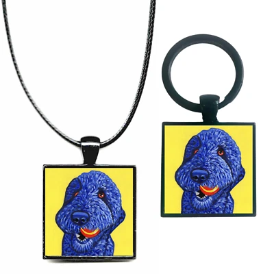Labradoodle Keychain or Necklace, Great Stocking Stuffer for Dog Lovers! - Image 1 of 3