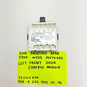 2015-2021 MERCEDES C300 W205 FRONT LEFT SIDE DOOR CONTROL MODULE OEM A2229001414 - Picture 1 of 7