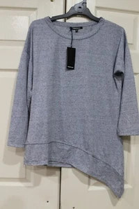 NEW PAMPLEMOUSSE GREY MARLE LONG SLEEVE TOP. UK SIZE 14 - Bild 1 von 2