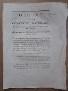DECRET 1794 : PRISES ACCORDEES AUX CHIRURGIENS-MAJORS (marine) - Picture 1 of 1