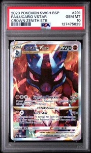 PSA 10 GEM MINT Lucario VSTAR SWSH291 Pokemon Crown Zenith ETB Promo - Picture 1 of 1