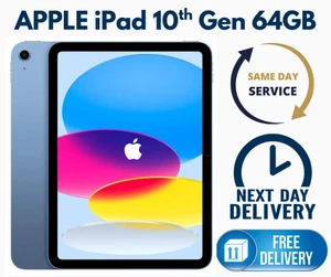 Apple iPad 10th Gen/ Generation 10.9" 2022 64GB - WIFI + 5G Blue Colour Pristine - Picture 1 of 17