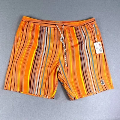 Psycho Bunny Swim Trunks Striped Drawstring Casual Shorts XXXL - Image 1 of 4