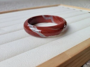 Natural Red Jasper Agate Bangle Bracelet Diameter 53mm-54mm Quartz Crystal - Picture 1 of 12
