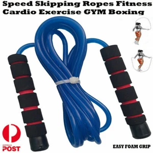 Foam Grip Skipping Jumping Rope jump skip MMA Boxing Speed Gym Exercise Fitness - Picture 1 of 11