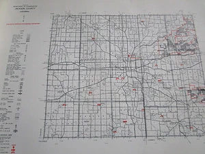 1961 JACKSON County MI MICHIGAN CONSERVATION DNR PLAT MAP - Picture 1 of 1