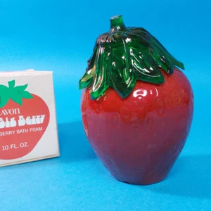 Vintage 70er Jahre Avon THE BIG BERRY Erdbeere Bad Schaum Seife Dekanter 10 Unzen Flasche Neu aus altem Lagerbestand - Bild 1 von 10
