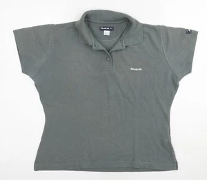 Reebok Womens Green Cotton Basic Polo Size 12 Collared - Picture 1 of 10