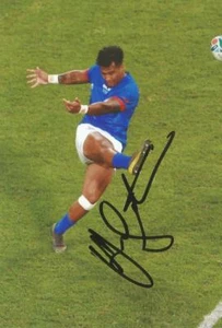 SAMOA & BORDEAUX RUGBY UNION: UJ SEUTENI SIGNED 6x4 WORLD CUP PORTRAIT PHOTO+COA - Picture 1 of 1
