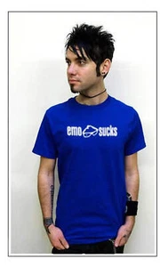 Emo Sucks Funny T-Shirt – Hipster Indie Music Snob Tee - Picture 1 of 18