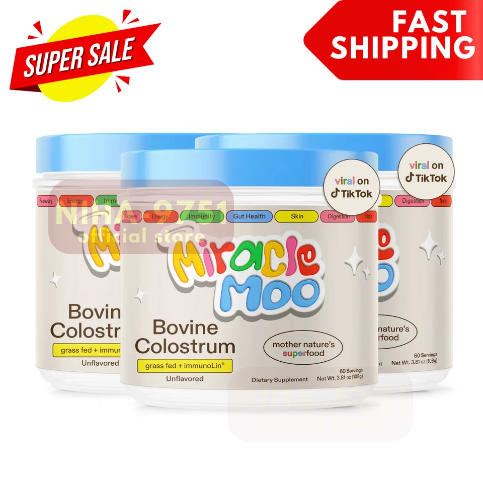 PACK 3 Milagro Moo Madre Naturaleza Calostro Bovino 60 SV, ENVÍO GRATUITO Foto 1 de 1