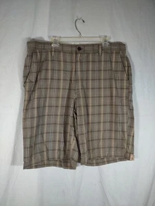 Pantalones Cortos Reunion Herb Talla 40 Verde Y Beige A Cuadros Nuevos con Etiquetas - Imagen 1 de 8