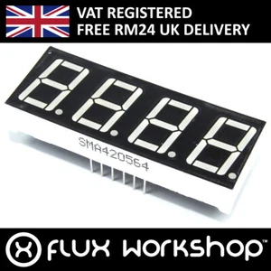 4 Digit Seven Segment Red LED Display 0.56" SM420564 Arduino Pi Flux Workshop - Picture 1 of 4