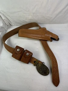 Leather Holster Bianchi 58HL Large Revolver Smith and Wesson & 38#B8 Belt - Picture 1 of 11