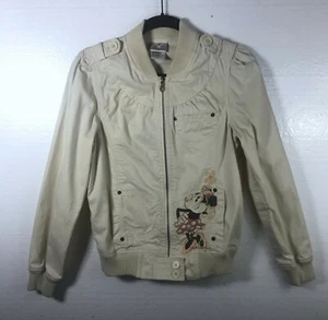 Disney Store Size Small Minnie Mouse Zip Up Bomber Jacket Graphic Lightweight - Picture 1 of 12