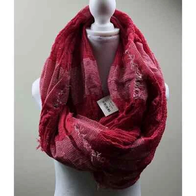 Nordstrom BP Infinity Bufanda Mujer Rosa Metálico Flecos Snood Tejido Abierto Nuevo Foto 1 de 4