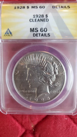 Key Date 1928 P Peace Silver Dollar MS-60 MS60 Detials Rare Coin PHILADELPHIA Cover