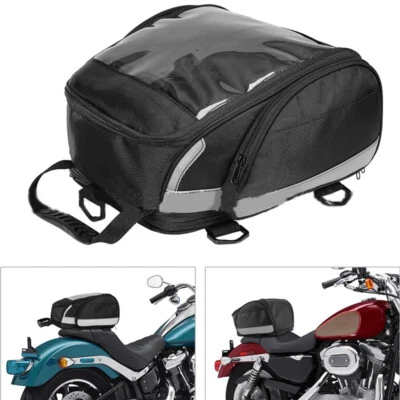 1x Kit de bolsa de casco de almacenamiento de equipaje de viaje asiento trasero impermeable para motocicleta Foto 1 de 4