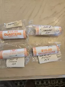 4 State Quarters US Mint Uncirculated Bank Roll's x 4 - Picture 1 of 6