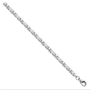925 Sterling Silver 3.7mm Square Byzantine Chain - Picture 1 of 2