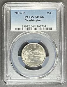 2007-P Washington Quarter PCGS MS-66, Buy 3 Items, Get $5 Off!! - Picture 1 of 2