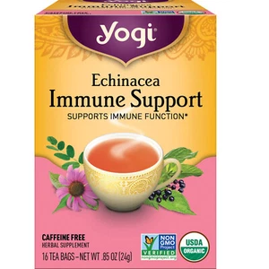 Yogi Tea - Echinacea Immune Support (4 Pack) Caffeine Free - 64 Organic Tea Bags - Picture 1 of 6