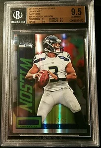 Russel Wilson 2013 Rookies Stars Longevity Sapphire BGS 9.5 Gem Mint 1/1 03/25 - Picture 1 of 3