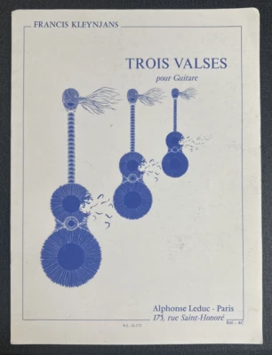 Partituras Trios Valses pour Guitare Francis Kleynjans (3 valses para guitarra) Foto 1 de 4