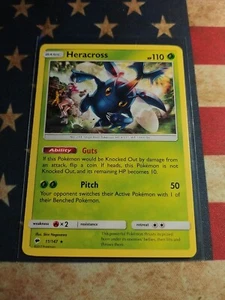Heracross - 11/147 - Rare Pokemon SM3 Burning Shadows M/NM English - Picture 1 of 2