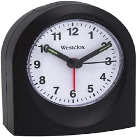 Westclox 47312 Quartz Alarm Clock Black Case, No Size Cover