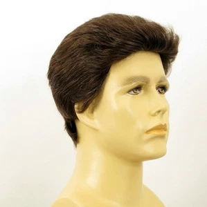 Perruque homme 100% cheveux naturel châtain ref QUENTIN 6spw - Imagen 1 de 7
