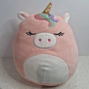 Squishmallow 8” Ilene Pink Unicorn Plush Rainbow Hair Original Kellytoys Cuddly - Picture 1 of 8