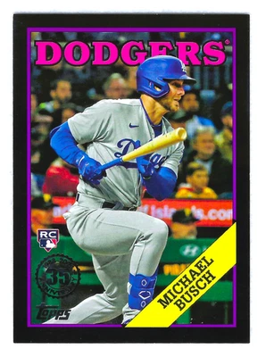 Michael Busch 2023 Topps #88US-8 BLACK Border /299 LA Dodgers Cubs RC - Image 1 of 2