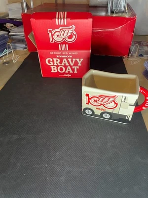 Detroit Red Wings 2025 Centennial Season Zamboni Gravy Boat Mint With Box - Image 1 of 2