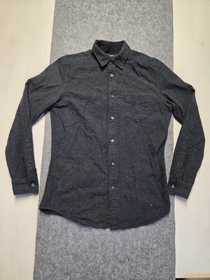 Camisa Oxford Masculina Diesel Preta Tamanho Pequeno Gola Manga Comprida Botão Frontal - Imagem 1 de 4