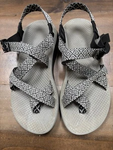 Chaco Z Cloud Z2 Größe 8 Damen-Sportsandale grau schwarz weiß Wandern Camping - Bild 1 von 8