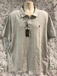 Polo Ralph Lauren Men's Size XL Grey Short Sleeve Classic Solid Mesh Polo $110 - Picture 1 of 7