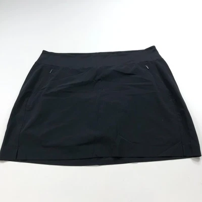 Athleta Soho (se adapta a 16W) Golf Tenis Falda Skort 6" Pantalones Cortos Negros COMO NUEVOS Foto 1 de 4