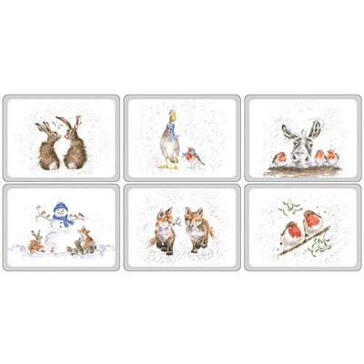 Pimpernel Wrendale Designs Christmas Placemats Set of 6 Gift Boxed X0010568976 - Image 1 of 4