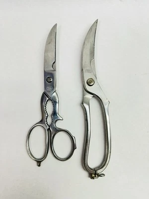 TWO Hoffritz Italy Stainless Shears Scissors Kitchen Poultry Take Apart AA BB - Image 1 of 4