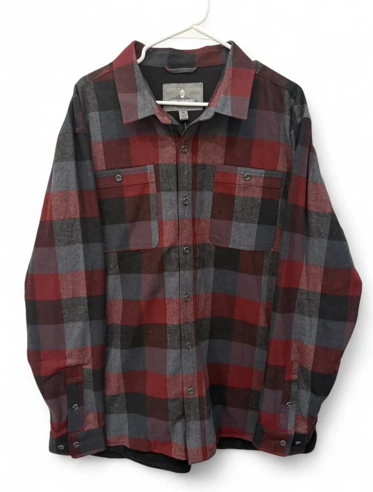 NWT! Men's Free Country Plaid Button Down Adirondack Flannel XL Comfort Warm - Image 1 of 4
