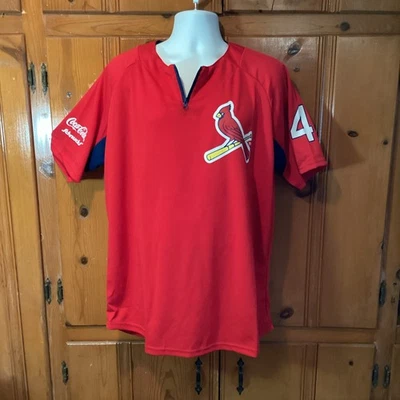 Camiseta Promocional Cardenales de San Luis Molina #4 SGA XL Coca Cola Schucks 1/4 Cremallera Foto 1 de 4