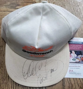 Vintage Autographed Dale Earnhardt Sr Hat Cap Goodwrench Racing Nascar #3 JSA - Picture 1 of 5